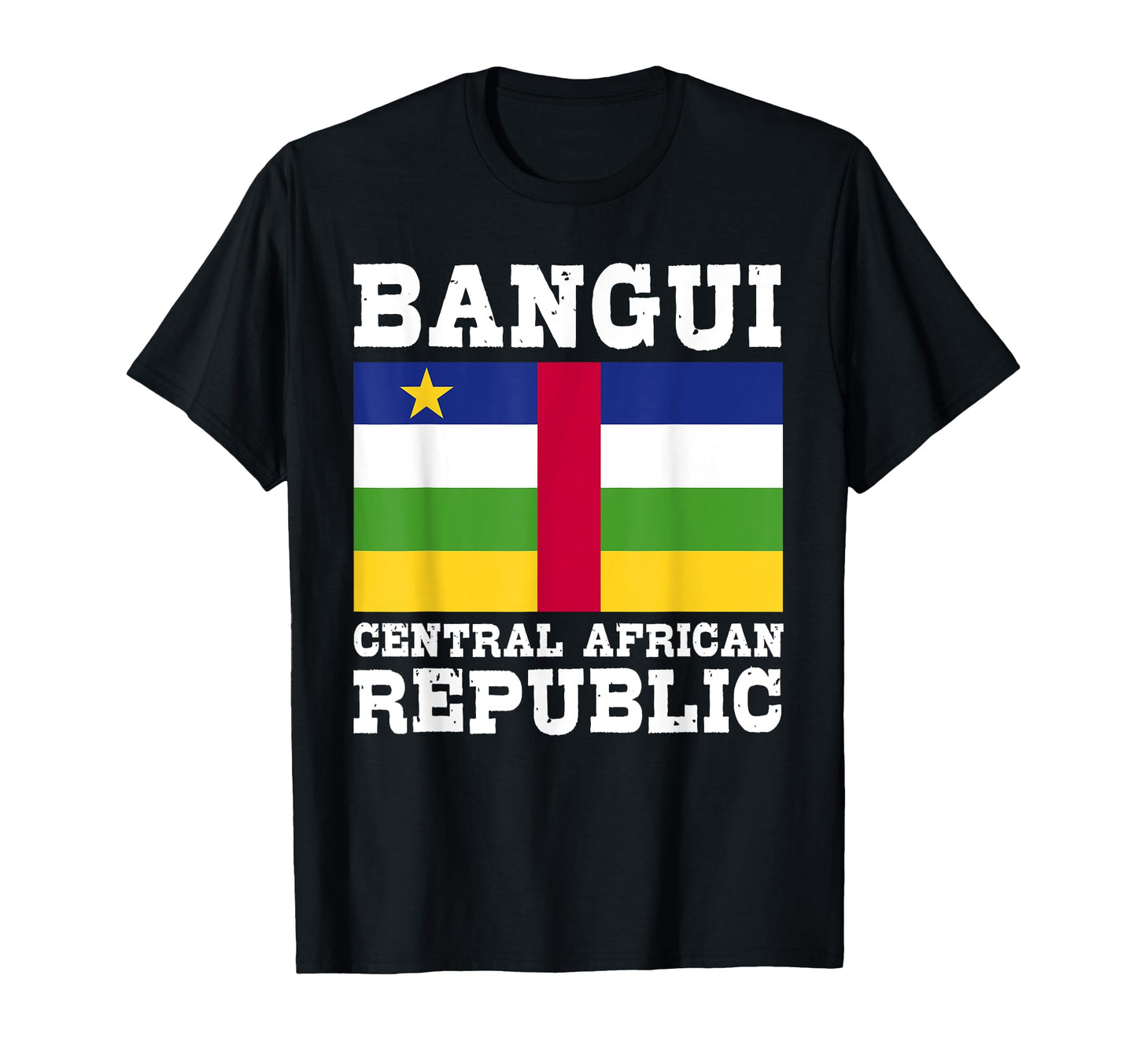 Bangui Central African Republic Flag T-Shirt - Streetwear Style for Adults - T-Shirt, Sweatshirt, Hoodie