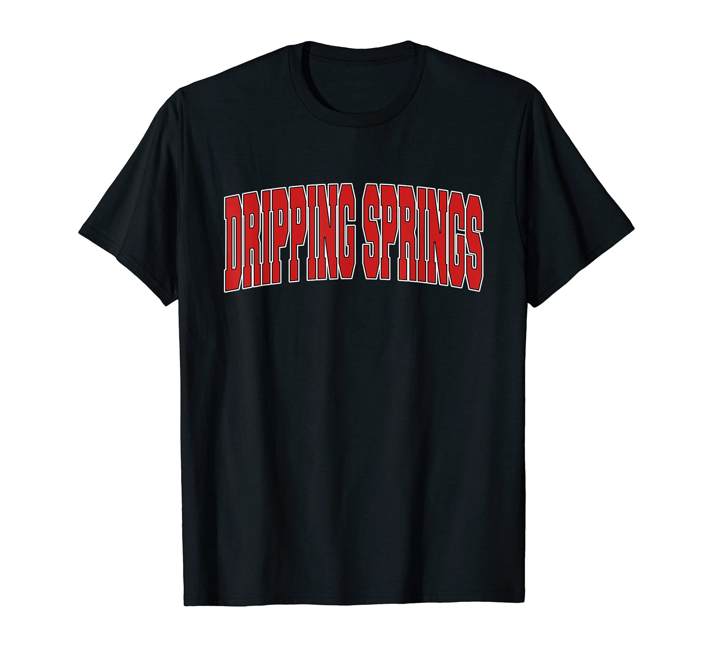 Dripping Springs Tx Texas Varsity T-Shirt - Aesthetic Graphic for Adults - T-Shirt, Sweatshirt, Hoodie