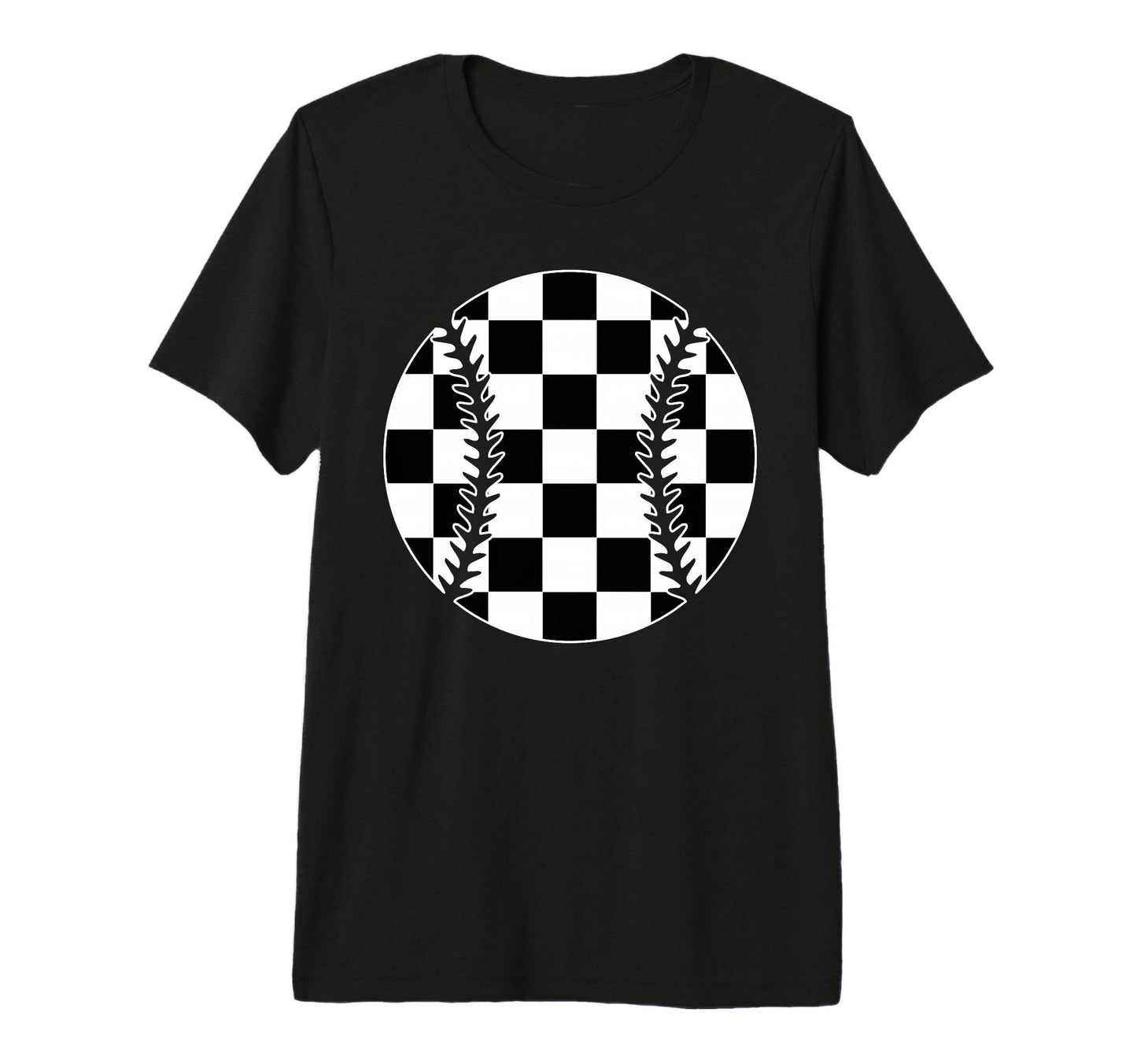Checkered Baseball Player Lover Fan T-Shirt - Aesthetic Graphic Men Women - T-Shirt, Sweatshirt, Hoodie
