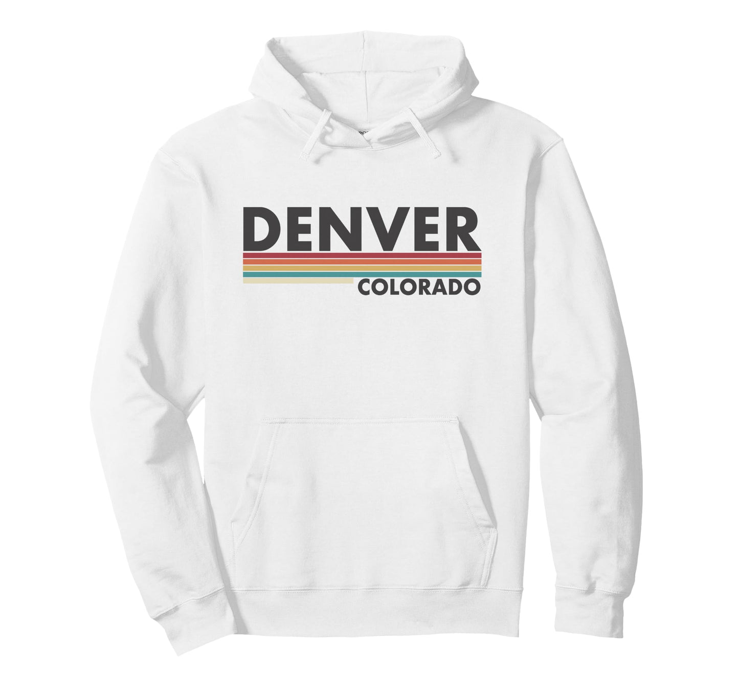 Denver Colorado Stripes Hoodie - Minimalist Print for Adults - T-Shirt, Sweatshirt, Hoodie