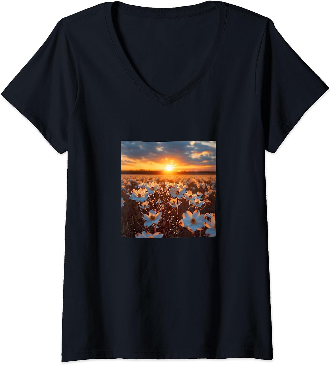 Dogwood Flower Field Beautiful Sunset Merch - Adult & Kids T-Shirts, Sweatshirts & Hoodies apparel design preview 1