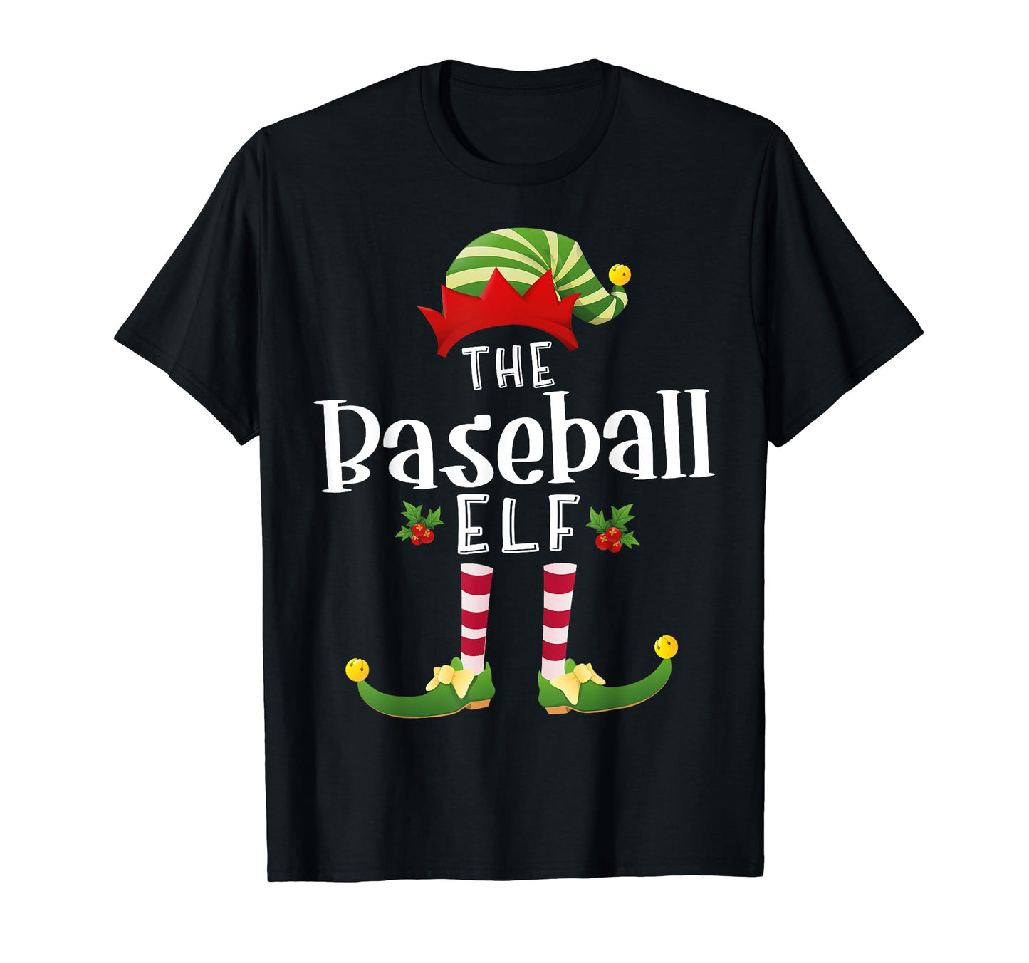 Baseball Elf Matching Pajama X T-Shirt - Casual Everyday Wear Men Women - T-Shirt, Sweatshirt, Hoodie