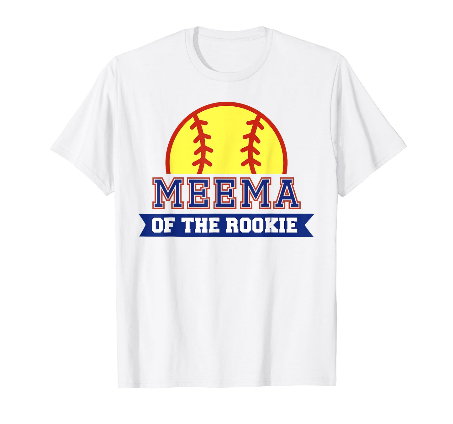 Meema Rookie 1St Birthday Softball T-Shirt - Unique Graphic Men Women - T-Shirt, Sweatshirt, Hoodie