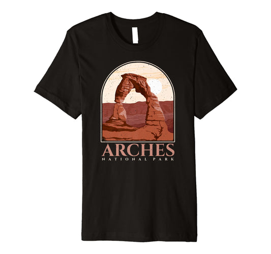 Arches National Park Hiking Camping T-Shirt - Custom Art Print Men Women - T-Shirt, Sweatshirt, Hoodie