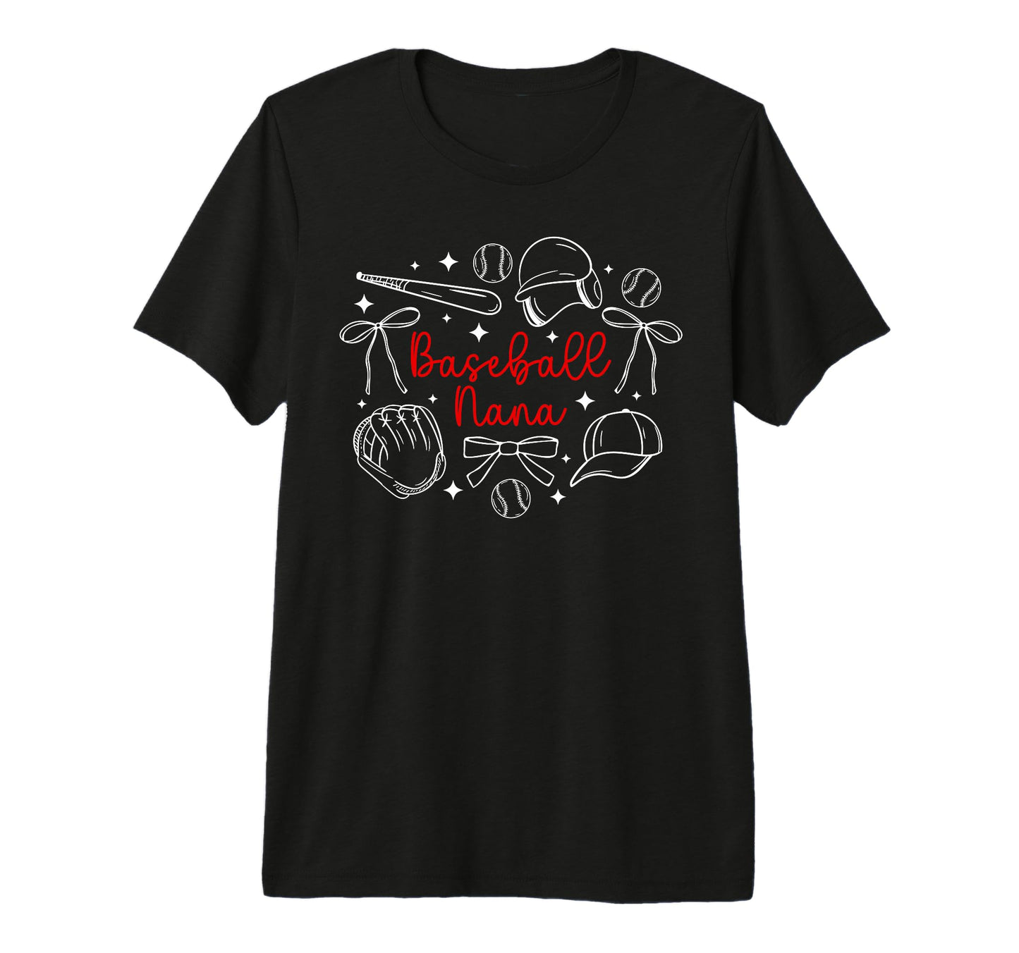 Baseball Nana Coquette Nana T-Shirt - Fun Novelty Design for Adults - T-Shirt, Sweatshirt, Hoodie