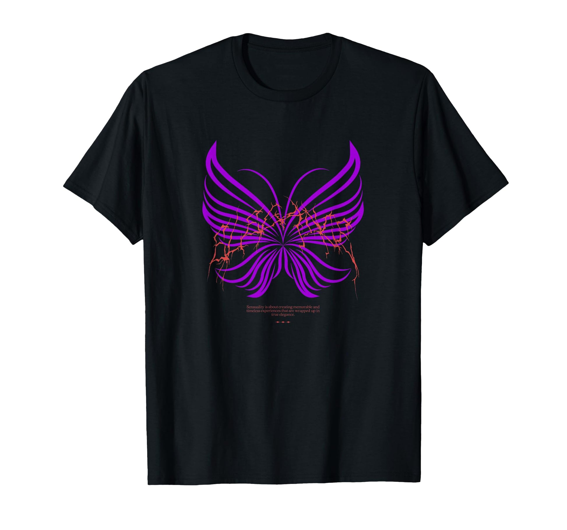 Butterfly Elegance Y2K Grunge Aesthetic T-Shirt - Trendy Graphic for Adults - T-Shirt, Sweatshirt, Hoodie