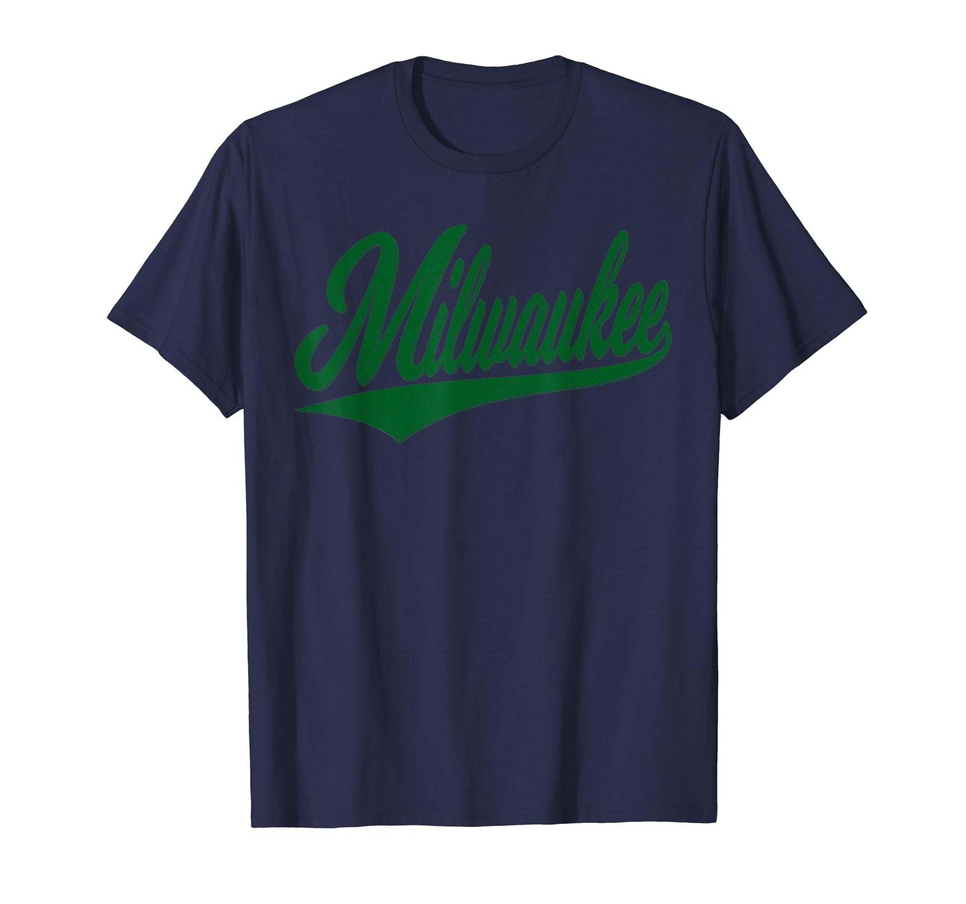 Milwaukee Wisconsin Varsity Script T-Shirt - Custom Art Print Men Women - T-Shirt, Sweatshirt, Hoodie