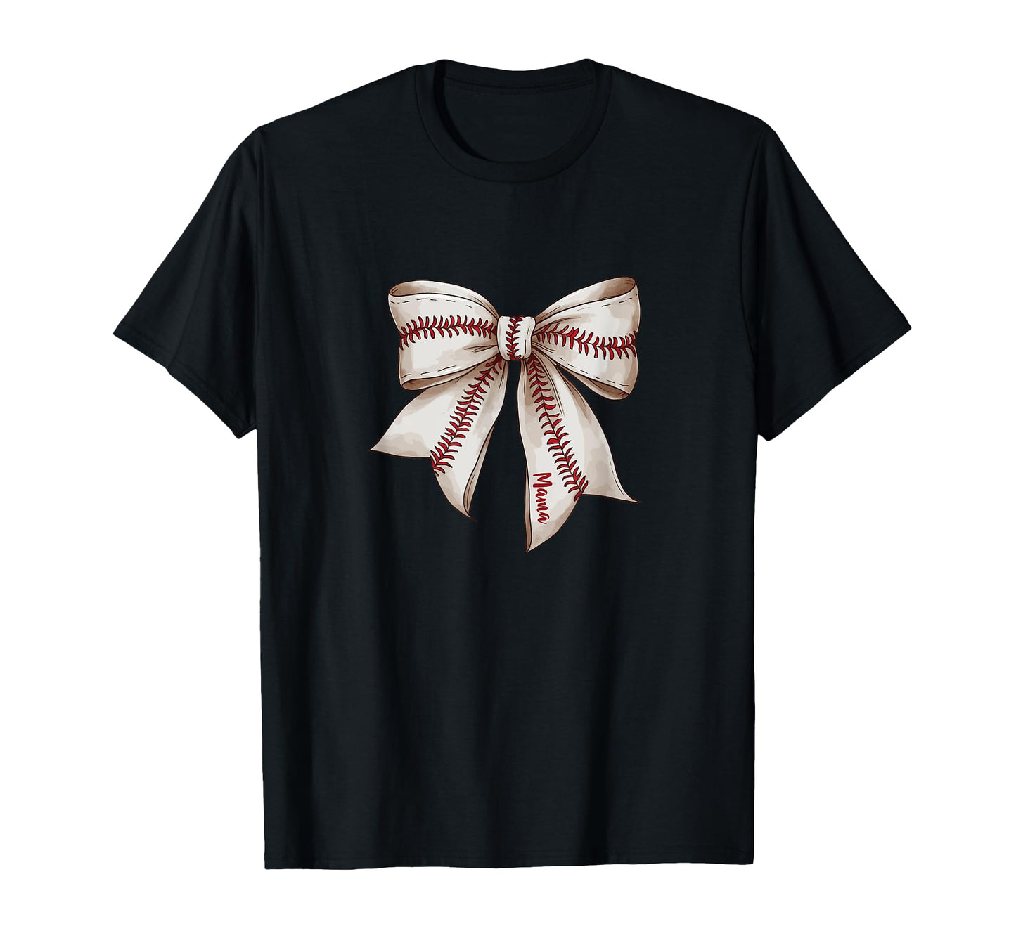 Baseball Mama Bow Mom T-Shirt - Minimalist Print Men Women - T-Shirt, Sweatshirt, Hoodie