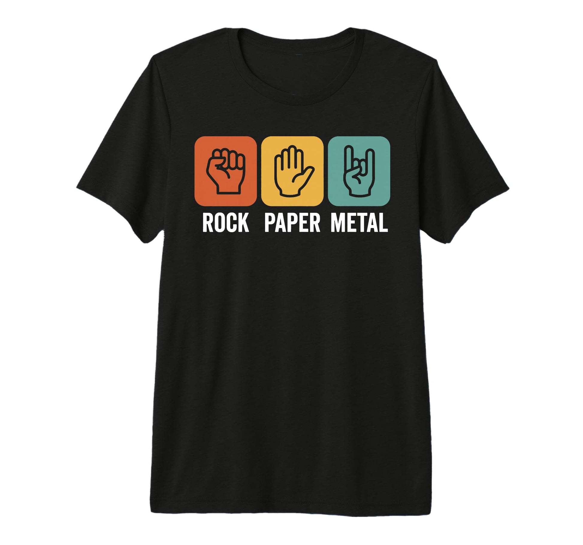 Rock Paper Metal Rock N Roll Funny T-Shirt - Streetwear Style Men Women - T-Shirt, Sweatshirt, Hoodie