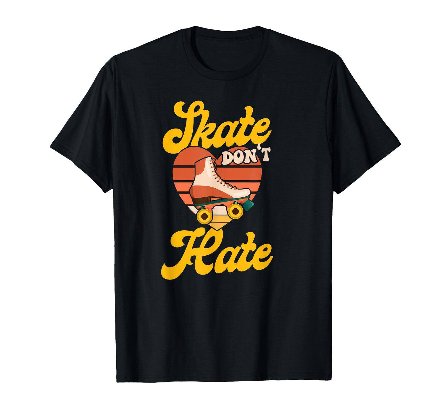 Roller Skating Skate 1970S Heart T-Shirt - Novelty Apparel Unisex - T-Shirt, Sweatshirt, Hoodie