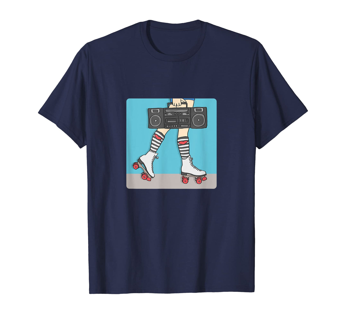 Rollerskates And Boom Box T-Shirt - Aesthetic Graphic Men Women - T-Shirt, Sweatshirt, Hoodie