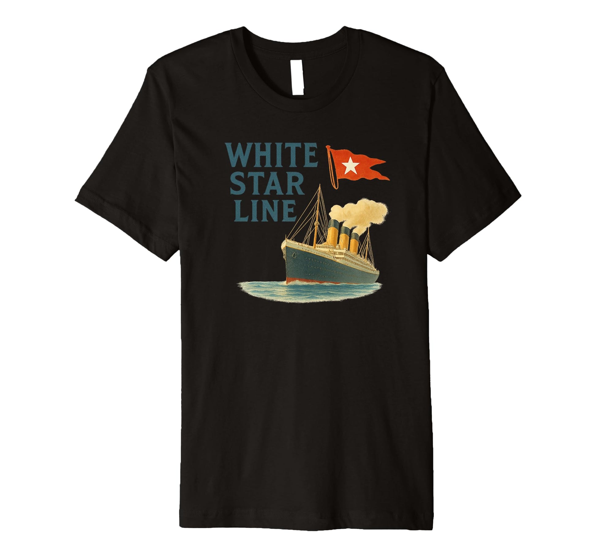 White Star Line Postcard And Hoodie - Novelty Apparel for Adults - T-Shirt, Sweatshirt, Hoodie