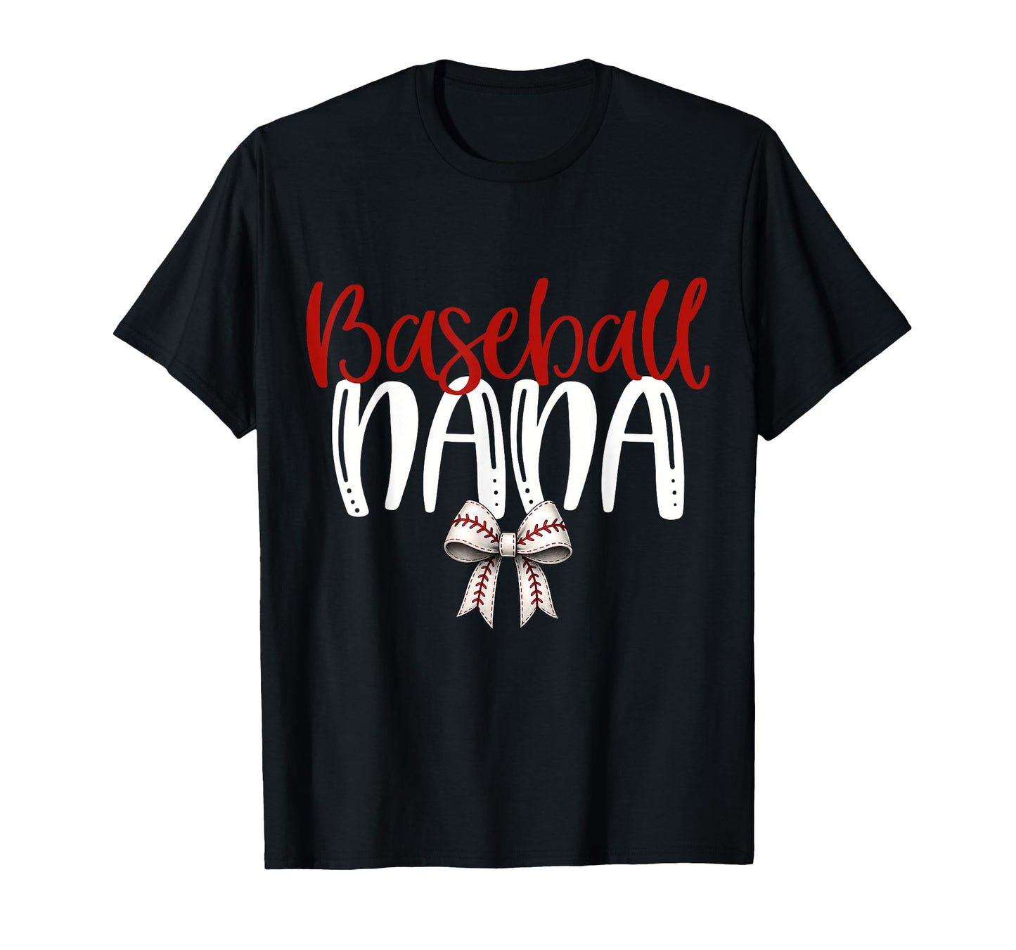 Baseball Nana Coquette Bow Game Day T-Shirt - Graphic Print Unisex - T-Shirt, Sweatshirt, Hoodie
