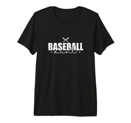 Baseball Aunt Home Run Fan Tri Blend T-Shirt - Trendy Graphic Men Women - T-Shirt, Sweatshirt, Hoodie
