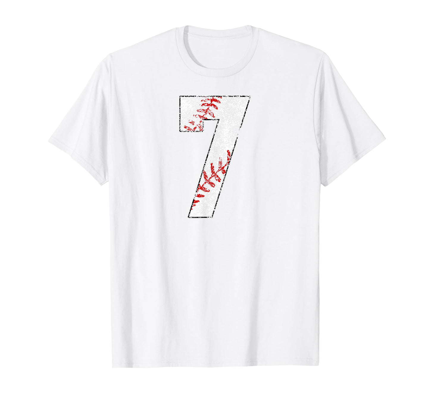 Distressed Baseball Number 7 Jersey T-Shirt - Novelty Apparel Men Women - T-Shirt, Sweatshirt, Hoodie