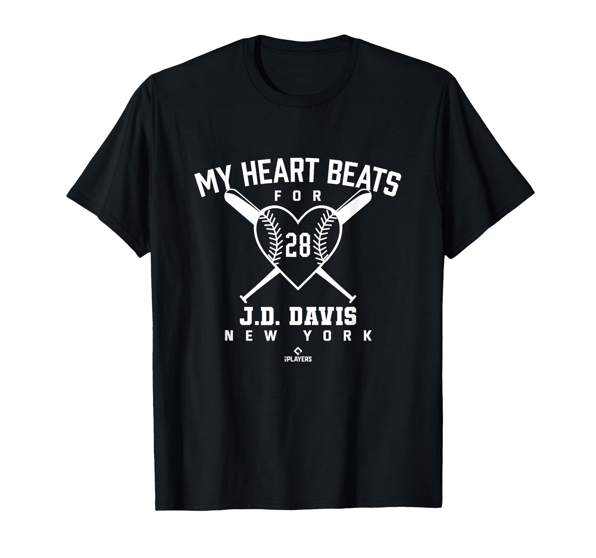 My Heart Beats Jd Davis Baseball T-Shirt - Casual Everyday Wear Men Women - T-Shirt, Sweatshirt, Hoodie