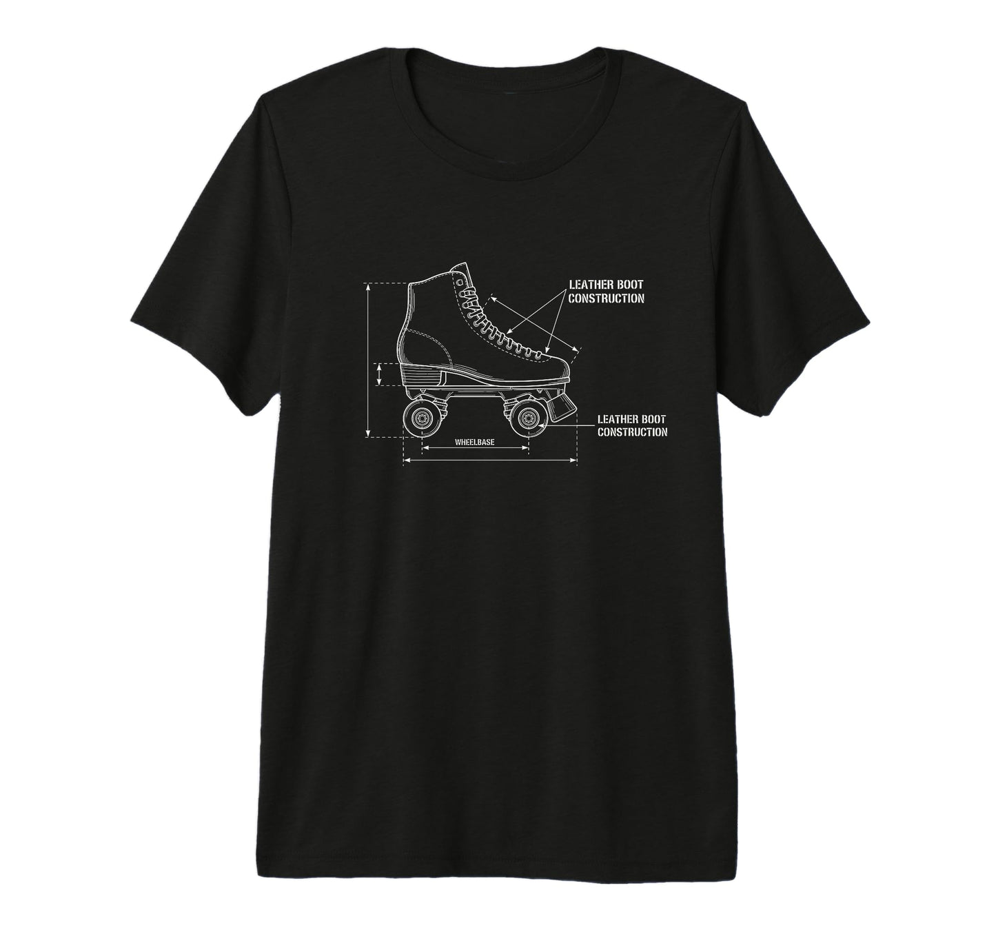 Roller Skate Blueprint Roller Skating Tri T-Shirt - Trendy Graphic Unisex - T-Shirt, Sweatshirt, Hoodie