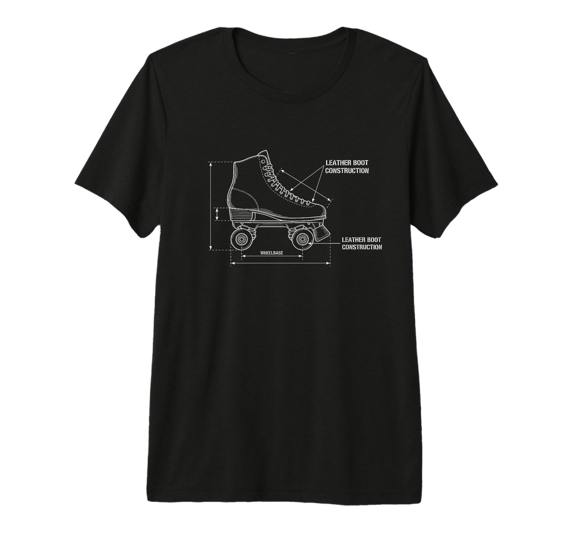 Roller Skate Blueprint Roller Skating Tri T-Shirt - Trendy Graphic Unisex - T-Shirt, Sweatshirt, Hoodie