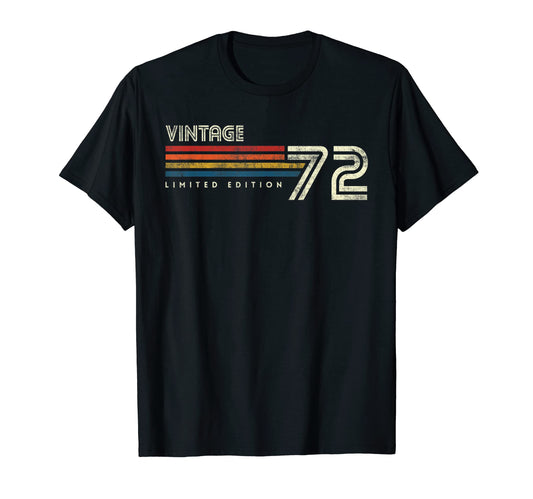 1972 Chest Stripe Birthday T-Shirt - Streetwear Style Men Women - T-Shirt, Sweatshirt, Hoodie