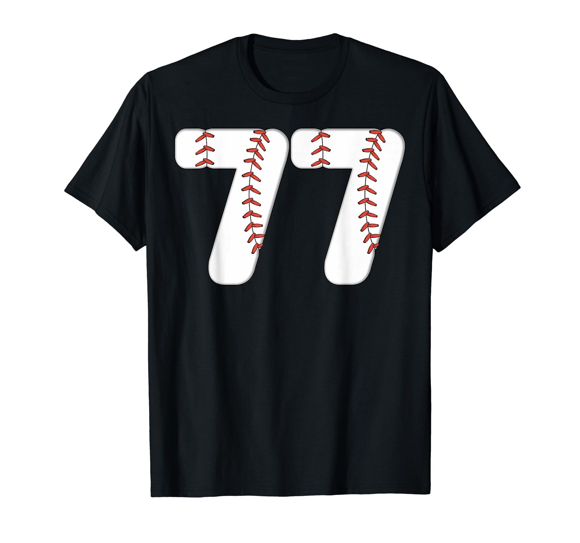 Baseball Number 77 Baseball Birthday T-Shirt - Streetwear Style for Adults - T-Shirt, Sweatshirt, Hoodie