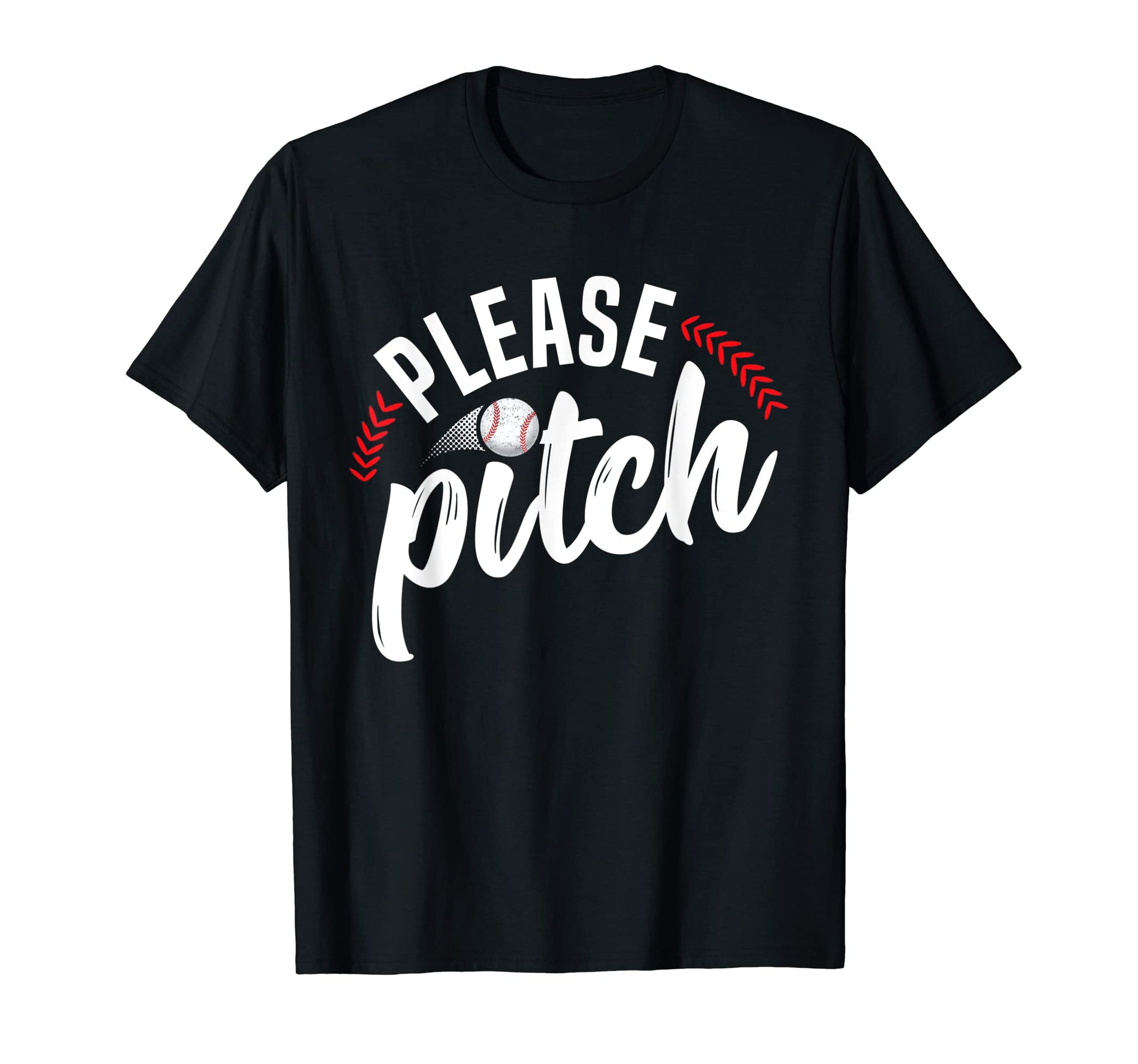 Please Pitch Baseball Funny Mom Pun T-Shirt - Custom Art Print Unisex - T-Shirt, Sweatshirt, Hoodie