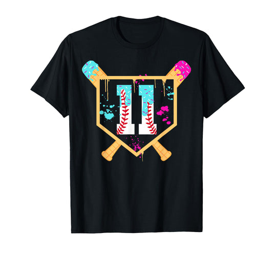 Baseball 11 Year Old Ice Cream Drip T-Shirt - Novelty Apparel for Adults - T-Shirt, Sweatshirt, Hoodie