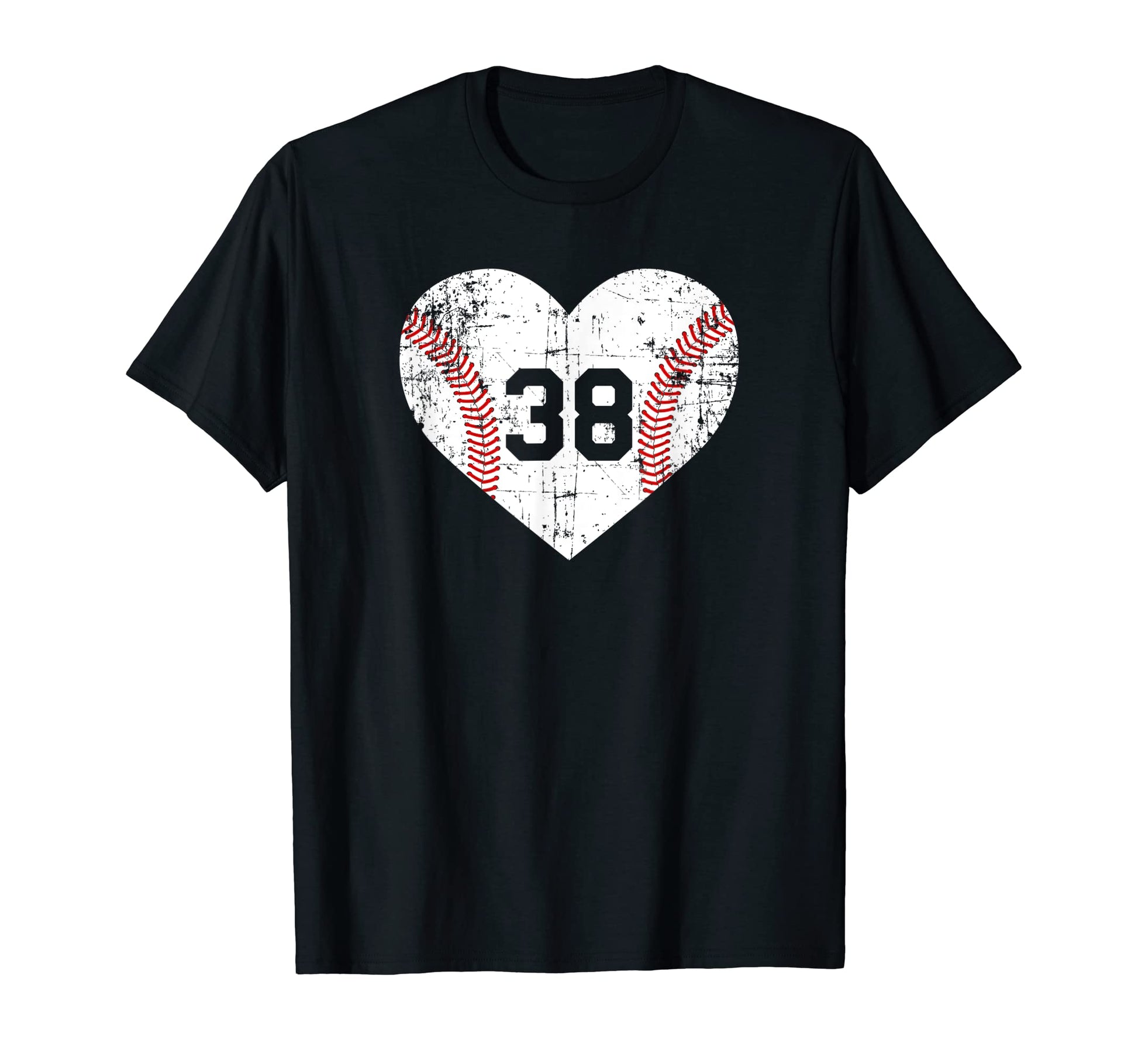 Baseball 38 Jersey Number T-Shirt - Custom Art Print Unisex - T-Shirt, Sweatshirt, Hoodie