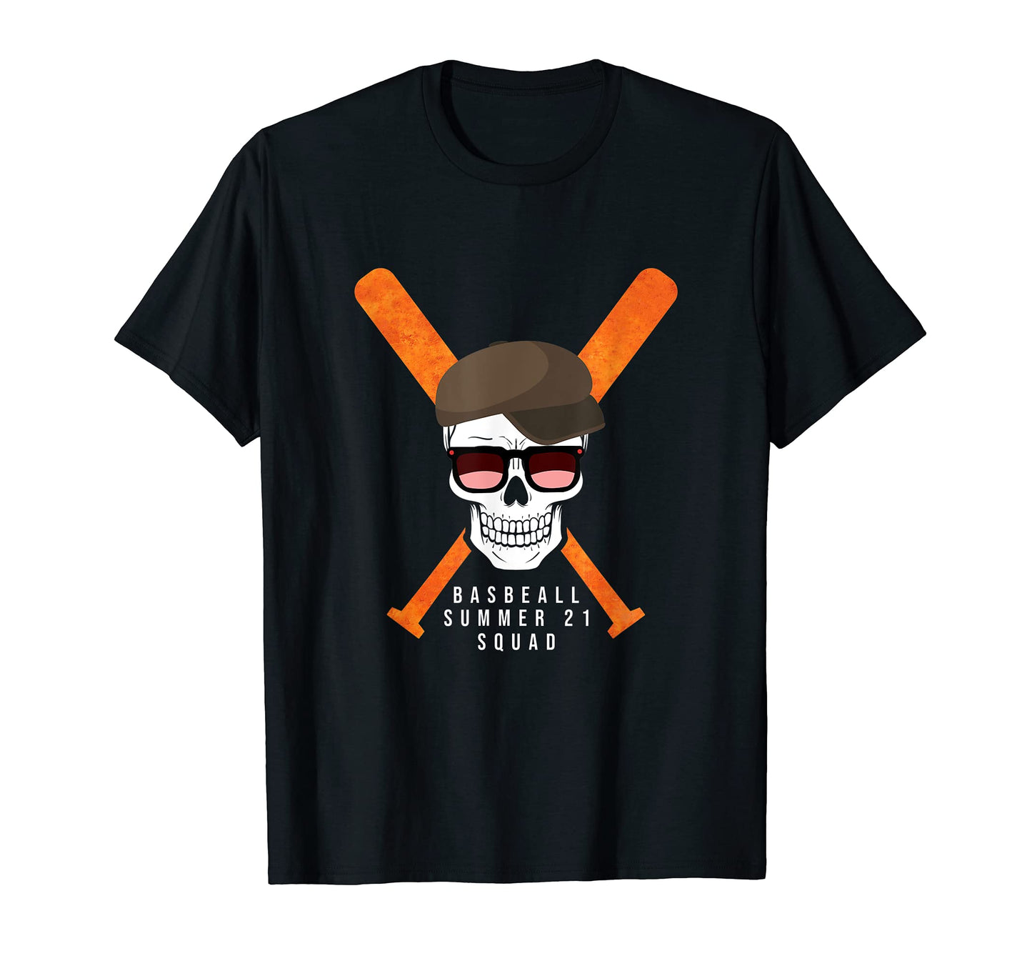 Cheerful Tropical Skull Baseball T-Shirt - Casual Everyday Wear for Adults - T-Shirt, Sweatshirt, Hoodie