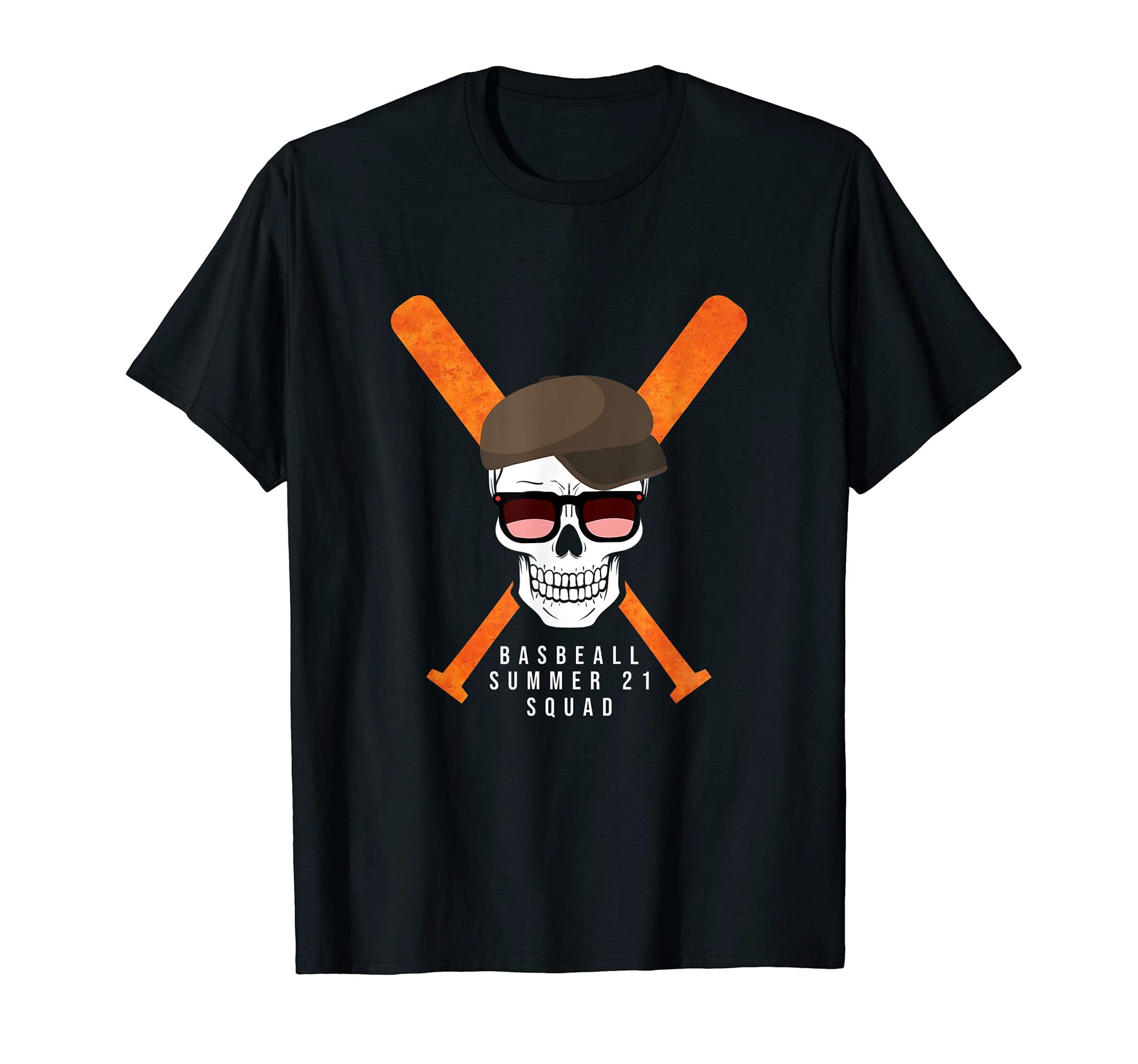Cheerful Tropical Skull Baseball T-Shirt - Casual Everyday Wear for Adults - T-Shirt, Sweatshirt, Hoodie
