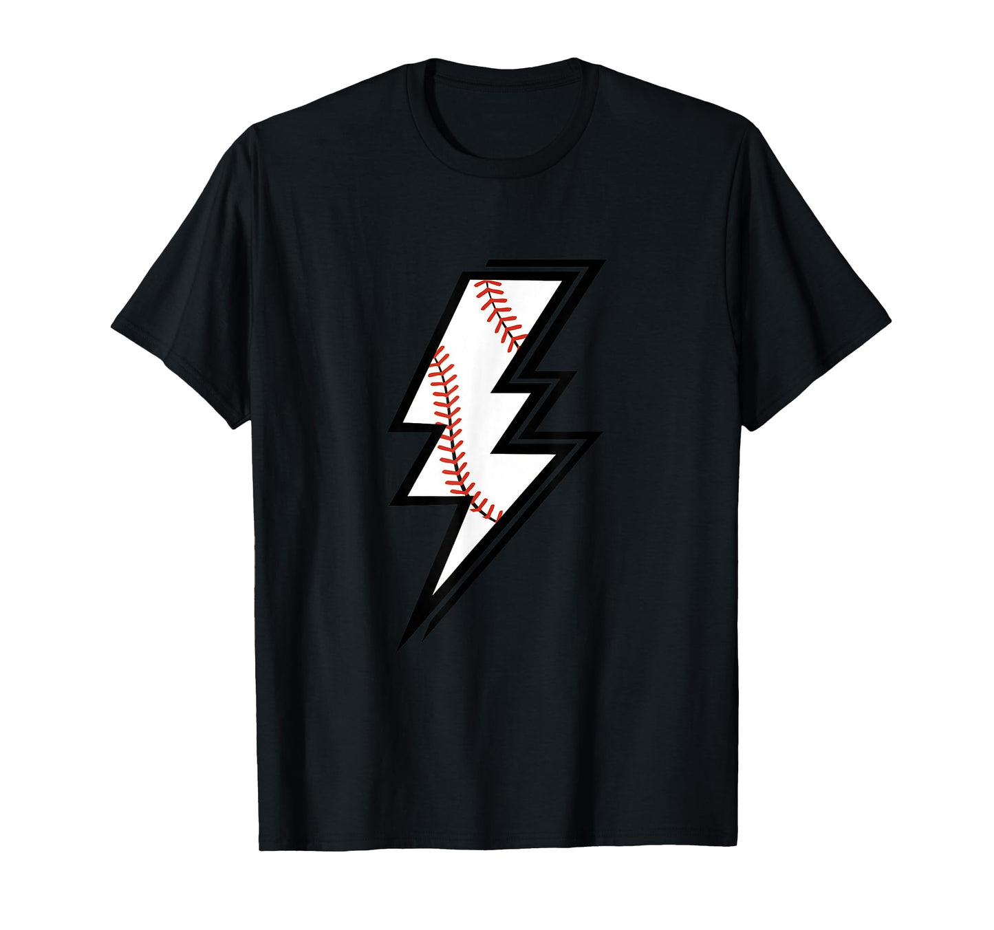 Baseball Lightning Bolt Baseball Mom T-Shirt - Novelty Apparel for Adults - T-Shirt, Sweatshirt, Hoodie