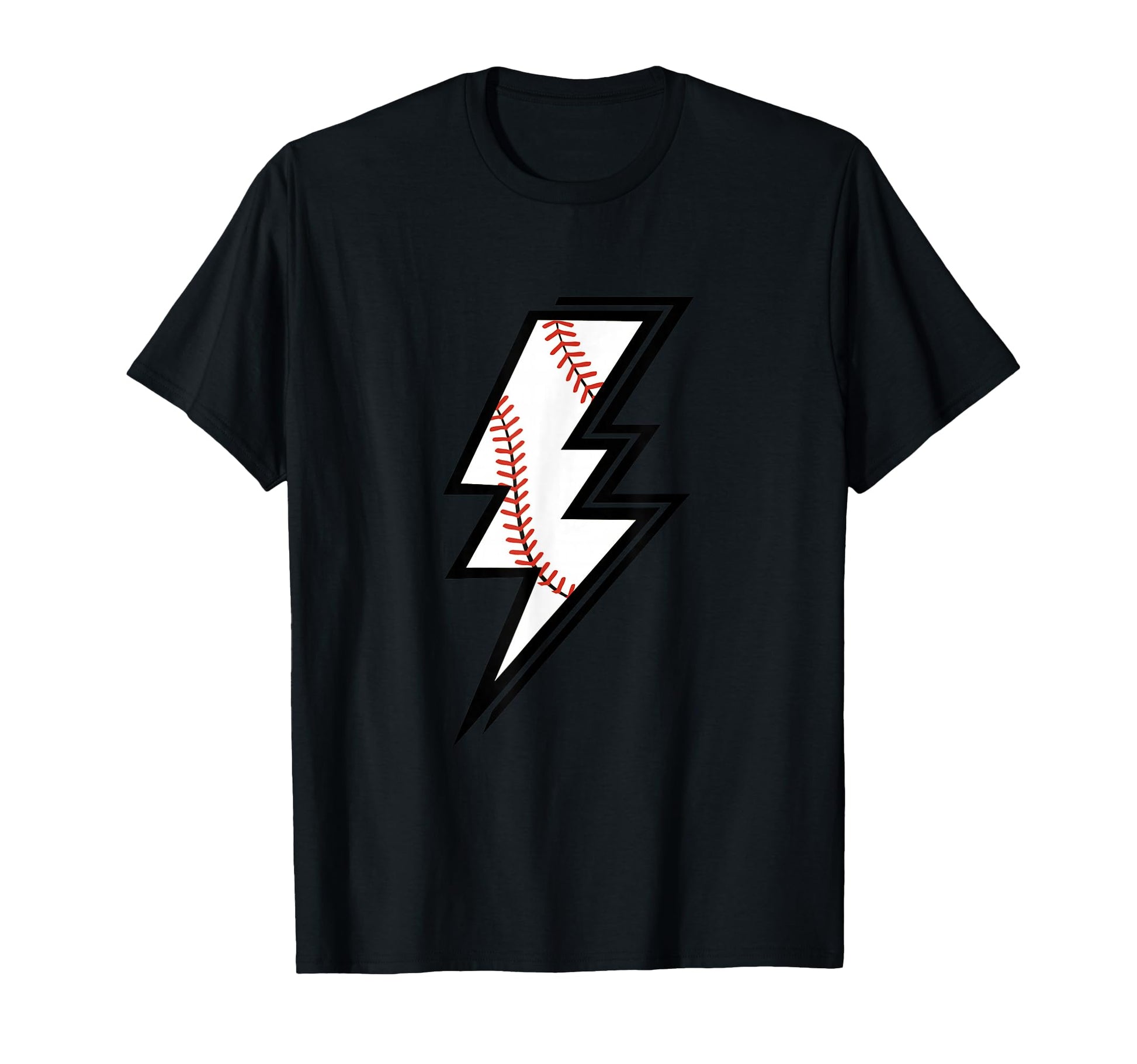Baseball Lightning Bolt Baseball Mom T-Shirt - Novelty Apparel for Adults - T-Shirt, Sweatshirt, Hoodie