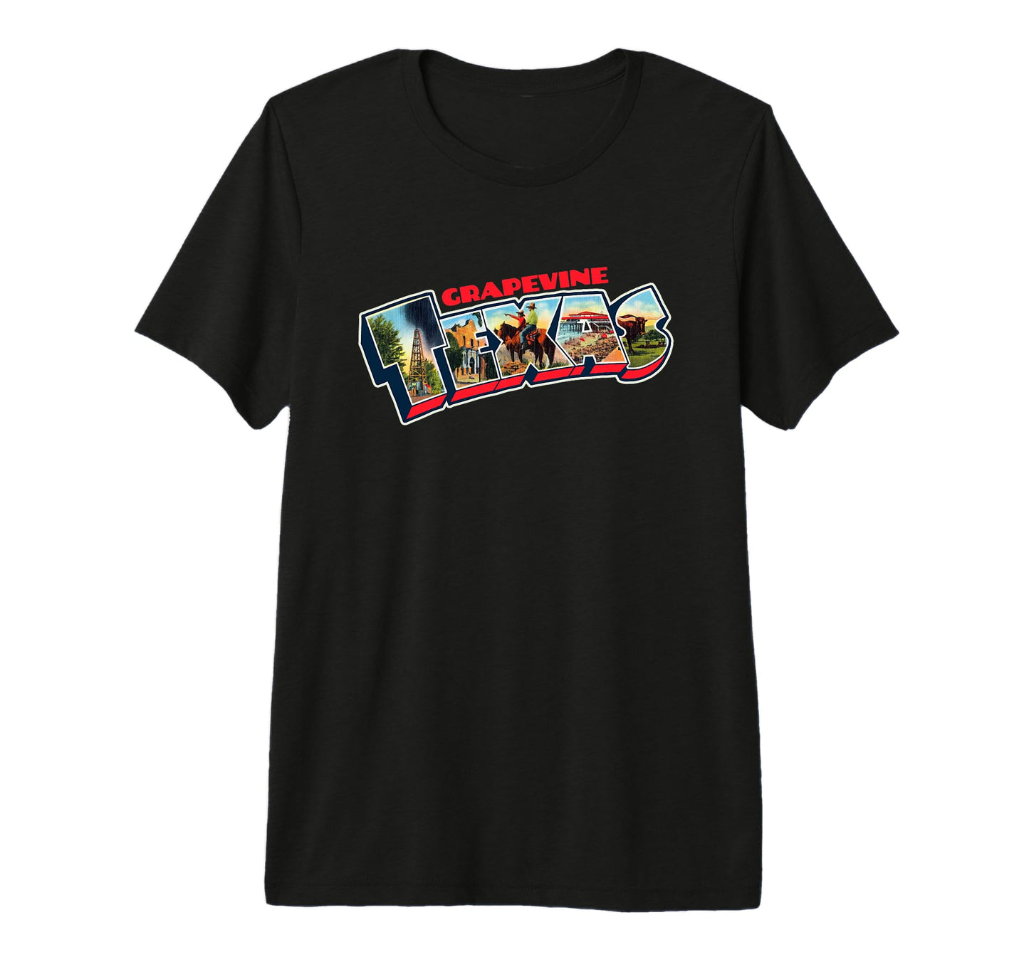 Grapevine Texas Postcard Tpa Travel T-Shirt - Fun Novelty Design Men Women - T-Shirt, Sweatshirt, Hoodie