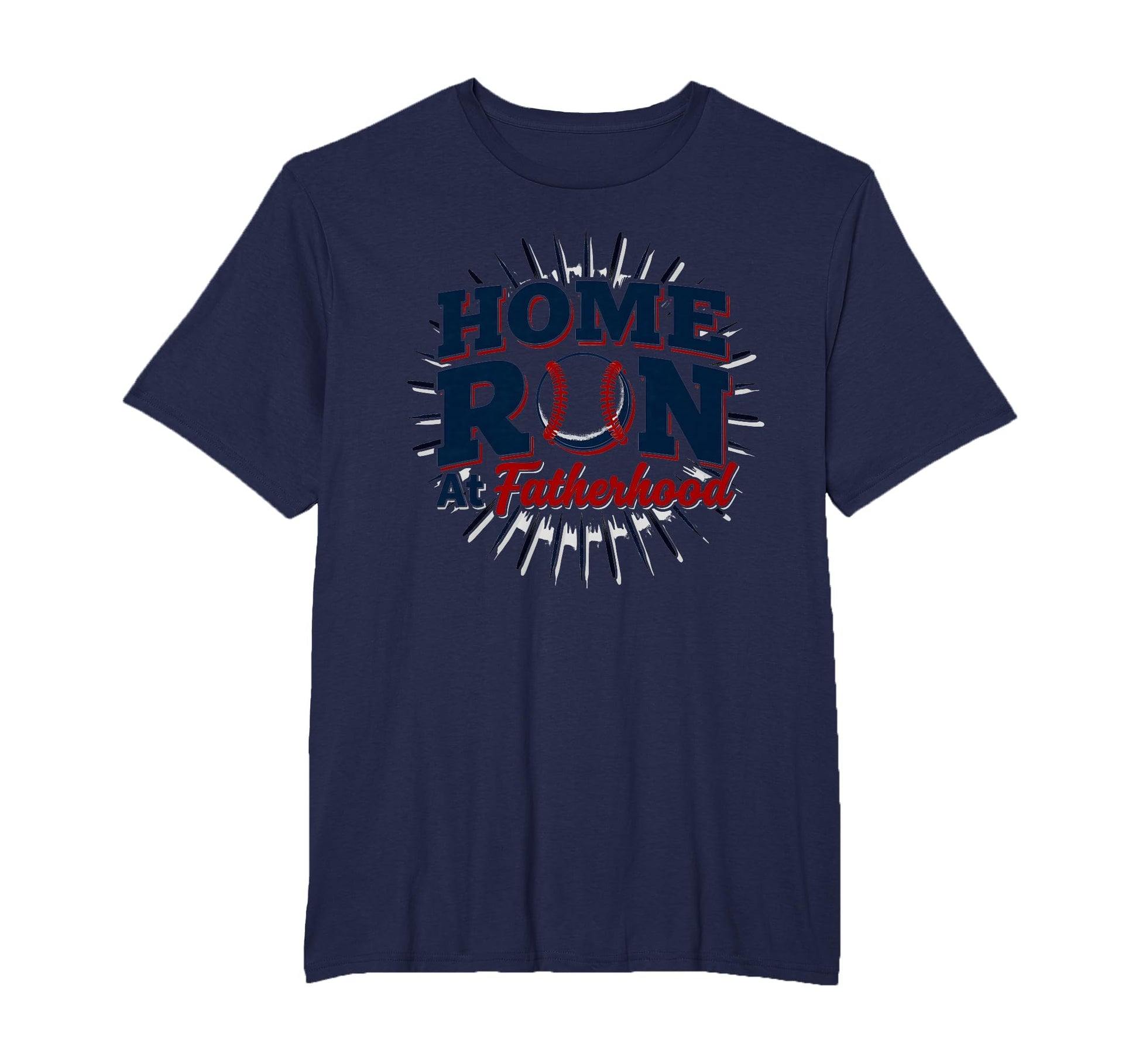 Baseball Dad Home Run Fatherhood Mens T-Shirt - Novelty Apparel Men Women - T-Shirt, Sweatshirt, Hoodie