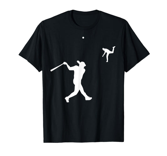 Baseball Hitter Home Run Shape Simple T-Shirt - Unique Graphic for Adults - T-Shirt, Sweatshirt, Hoodie