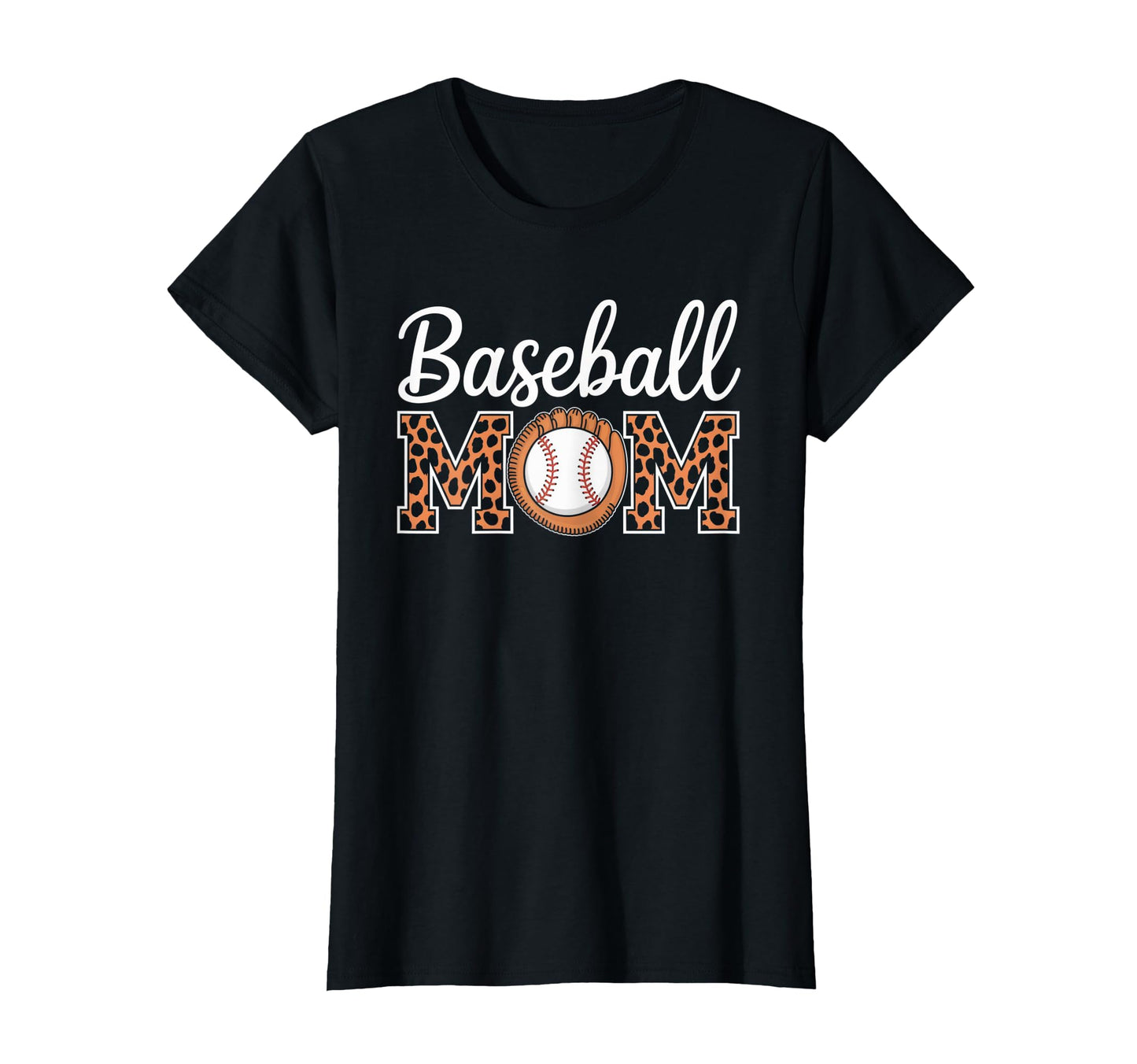 Baseball Mom Leopard Game Mothers Day T-Shirt - Unique Graphic for Adults - T-Shirt, Sweatshirt, Hoodie