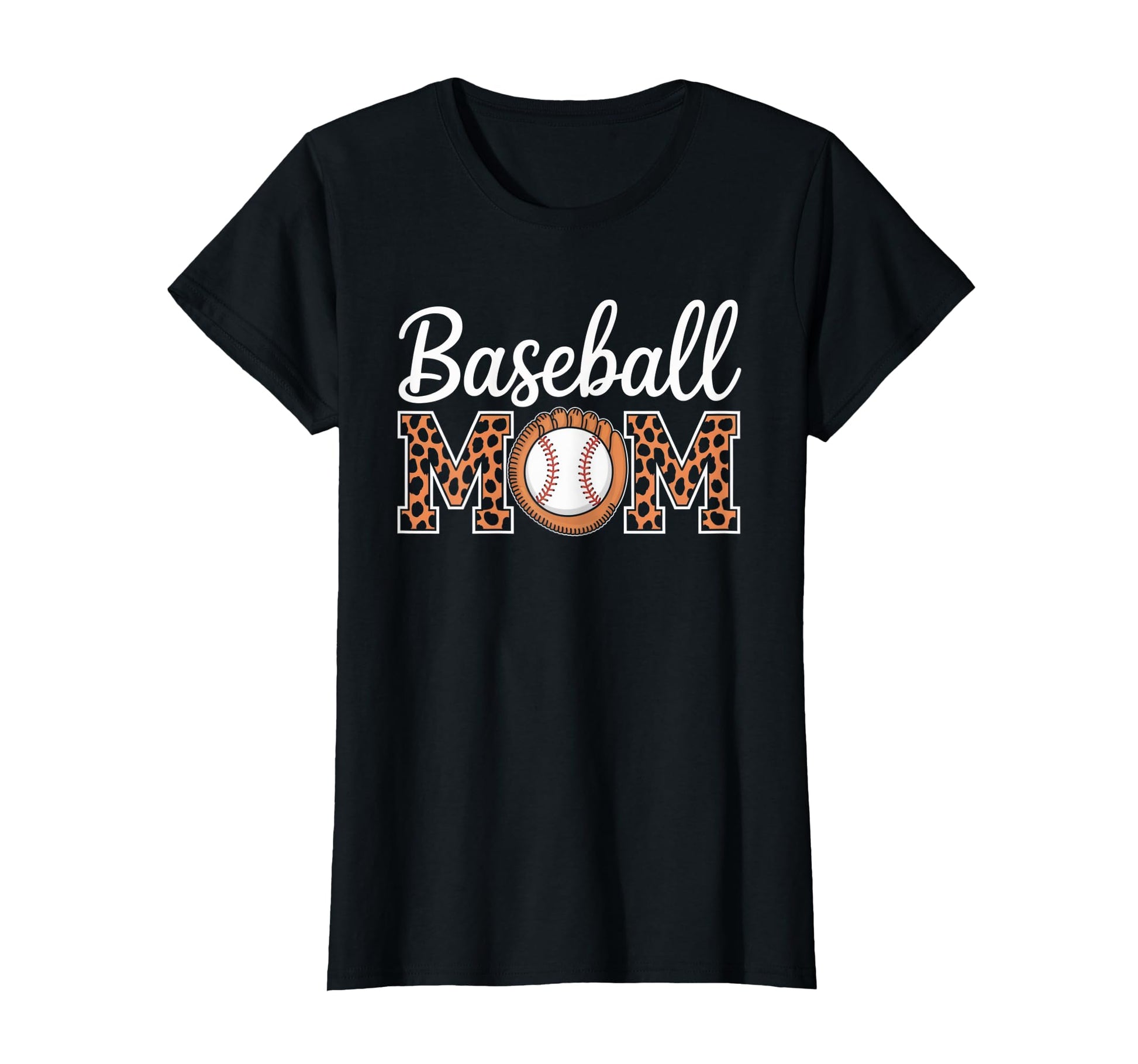 Baseball Mom Leopard Game Mothers Day T-Shirt - Unique Graphic for Adults - T-Shirt, Sweatshirt, Hoodie