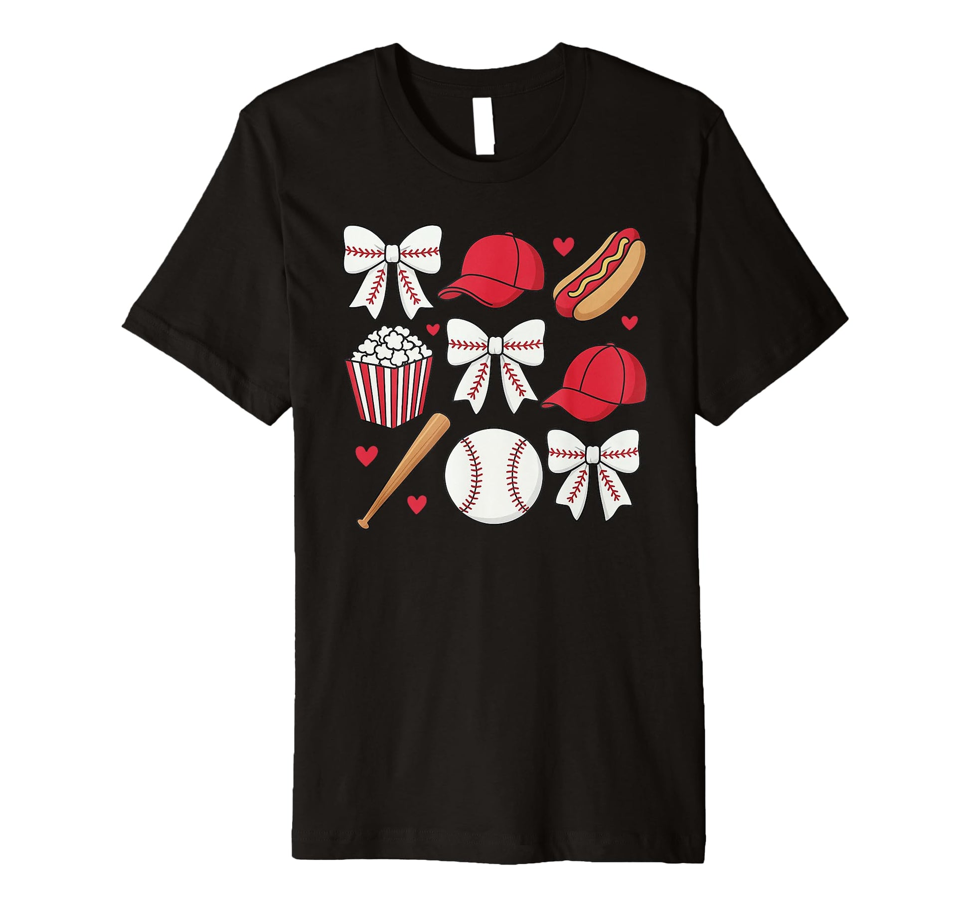 Coquette Bow Baseball Game Day Cheer T-Shirt - Graphic Print for Adults - T-Shirt, Sweatshirt, Hoodie