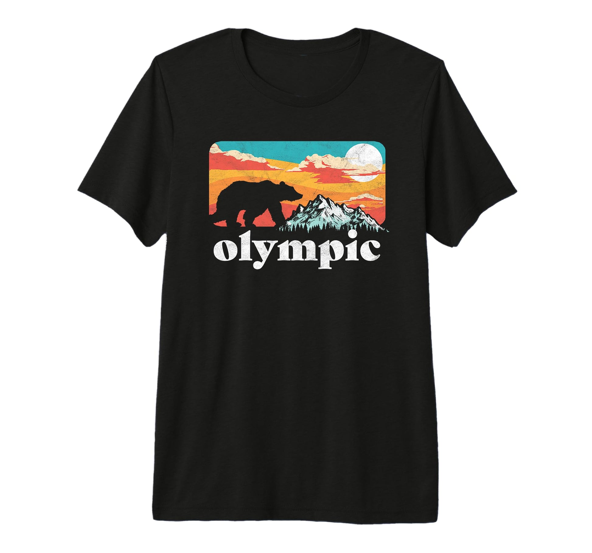 Olympic National Park Bear Mountain T-Shirt - Custom Art Print Men Women - T-Shirt, Sweatshirt, Hoodie
