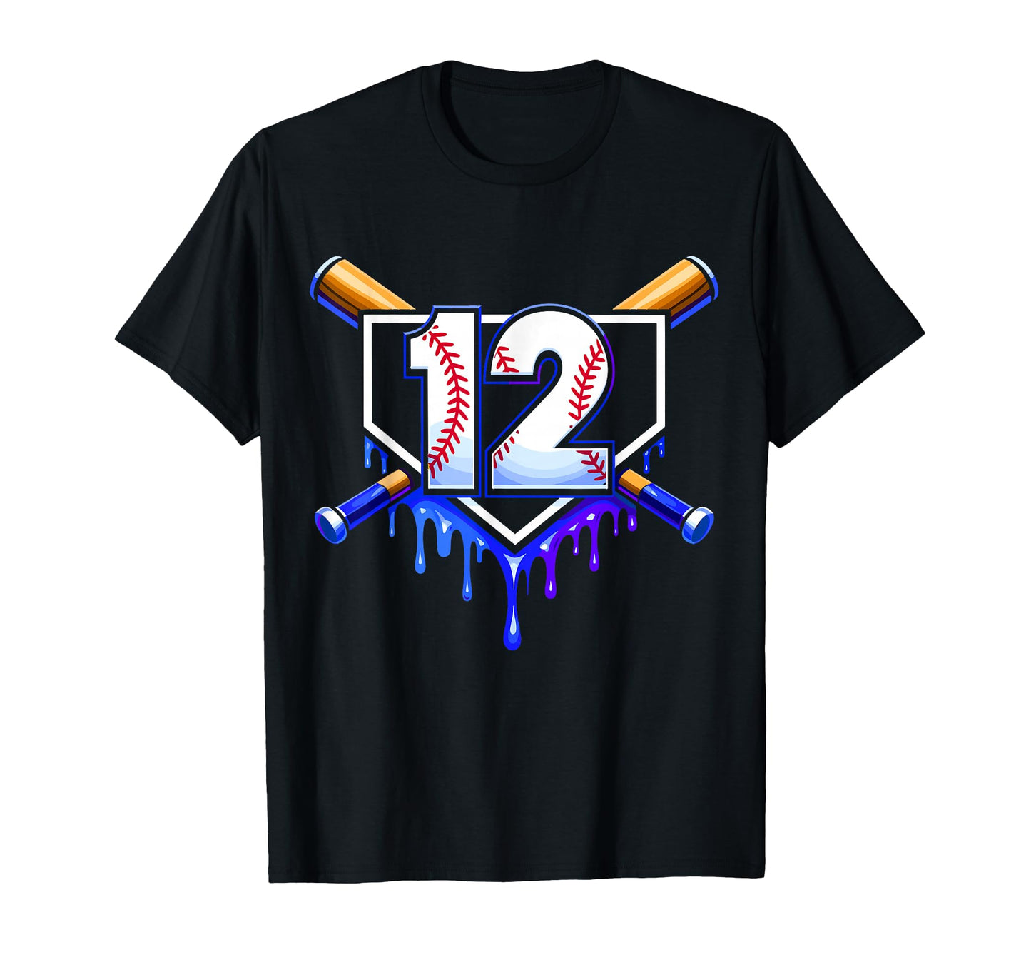 12Th Birthday Baseball 12 Years Ice T-Shirt - Streetwear Style for Adults - T-Shirt, Sweatshirt, Hoodie