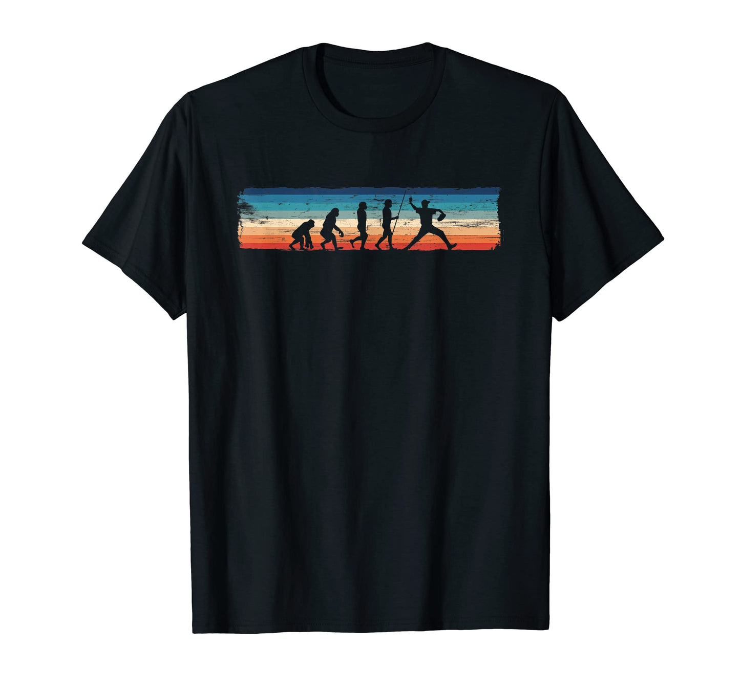 Distressed Evolution Baseball T-Shirt - Graphic Print for Adults - T-Shirt, Sweatshirt, Hoodie