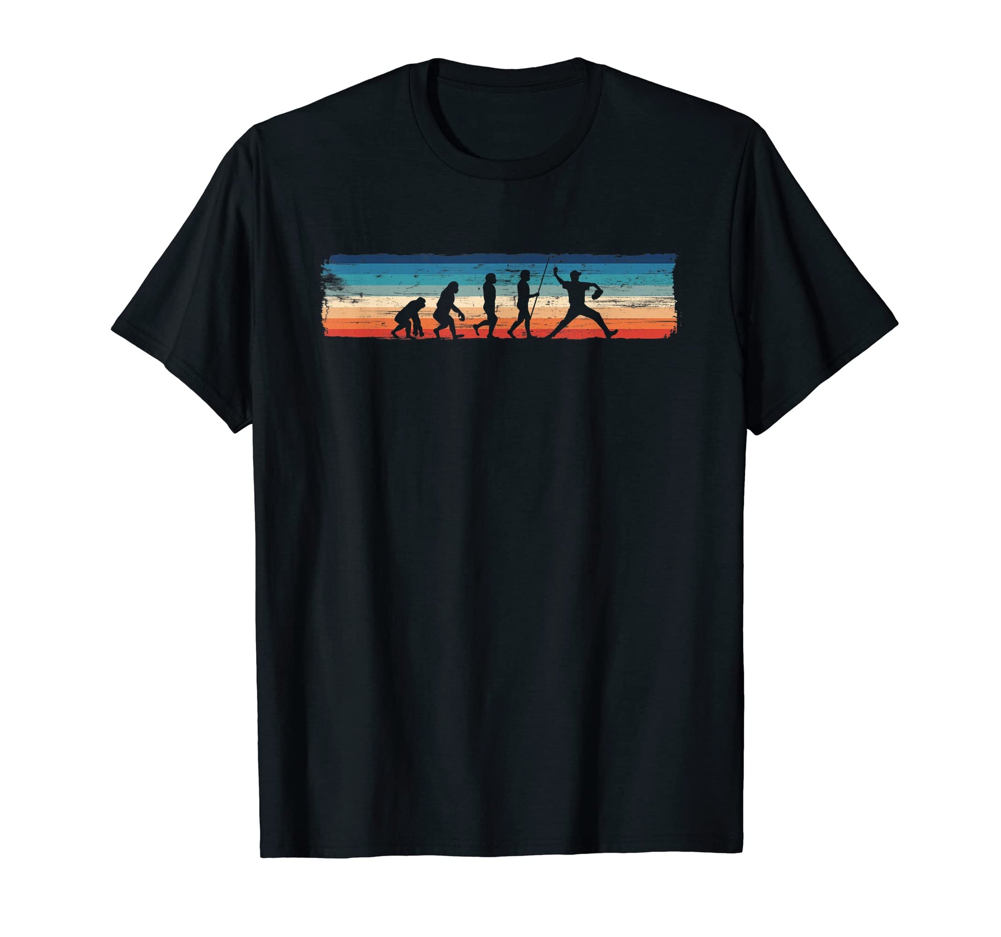 Distressed Evolution Baseball T-Shirt - Graphic Print for Adults - T-Shirt, Sweatshirt, Hoodie