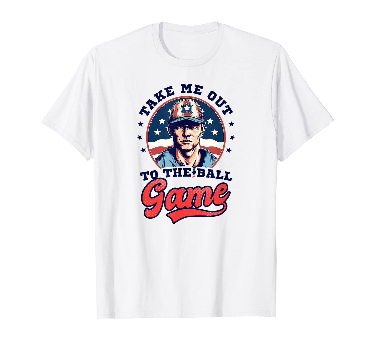 Take Out To Ball Game 4Th July T-Shirt - Fun Novelty Design Men Women - T-Shirt, Sweatshirt, Hoodie