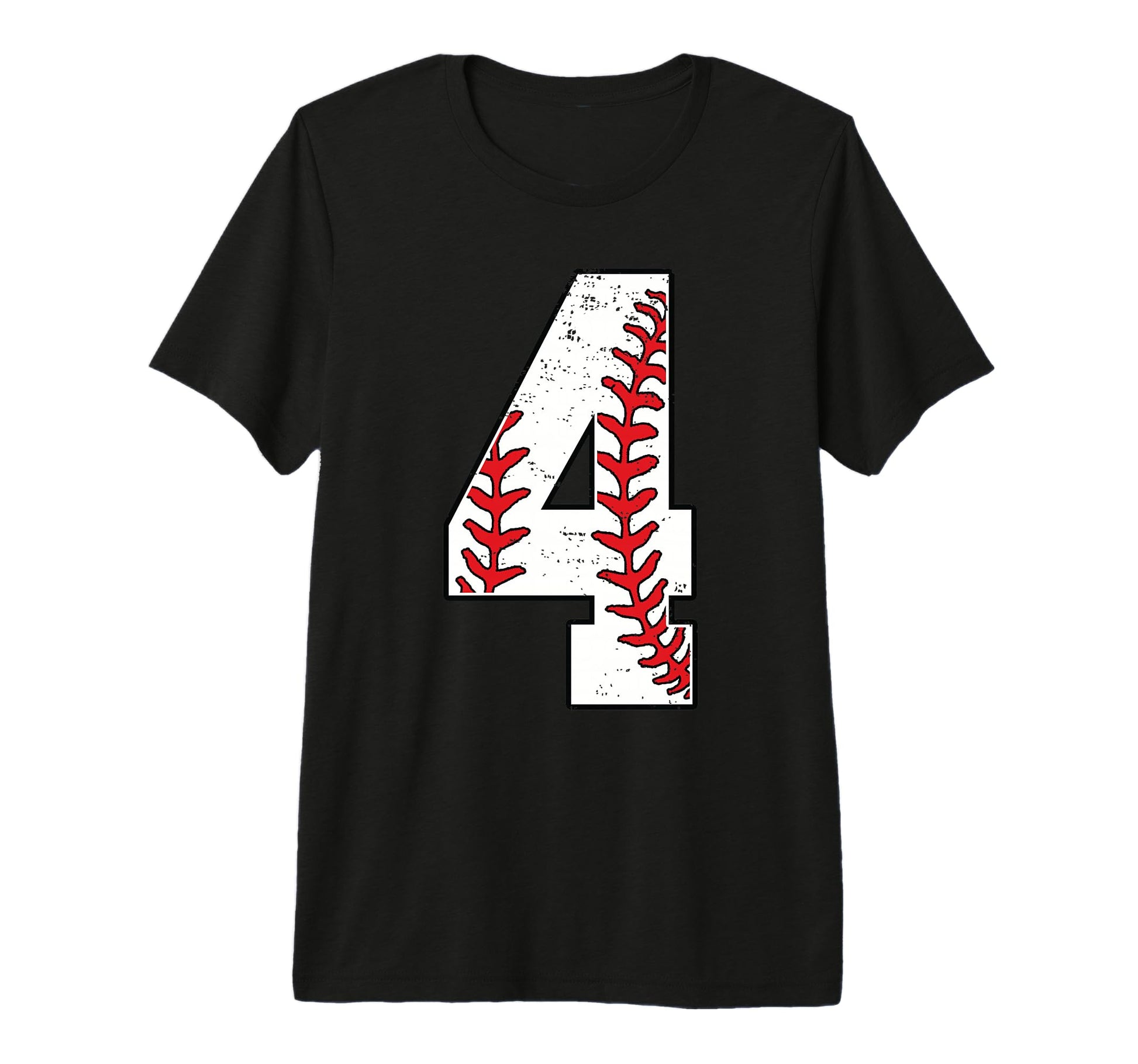Number 4 Baseball 4 Jersey Number Baseball T-Shirt - Trendy Graphic Unisex - T-Shirt, Sweatshirt, Hoodie