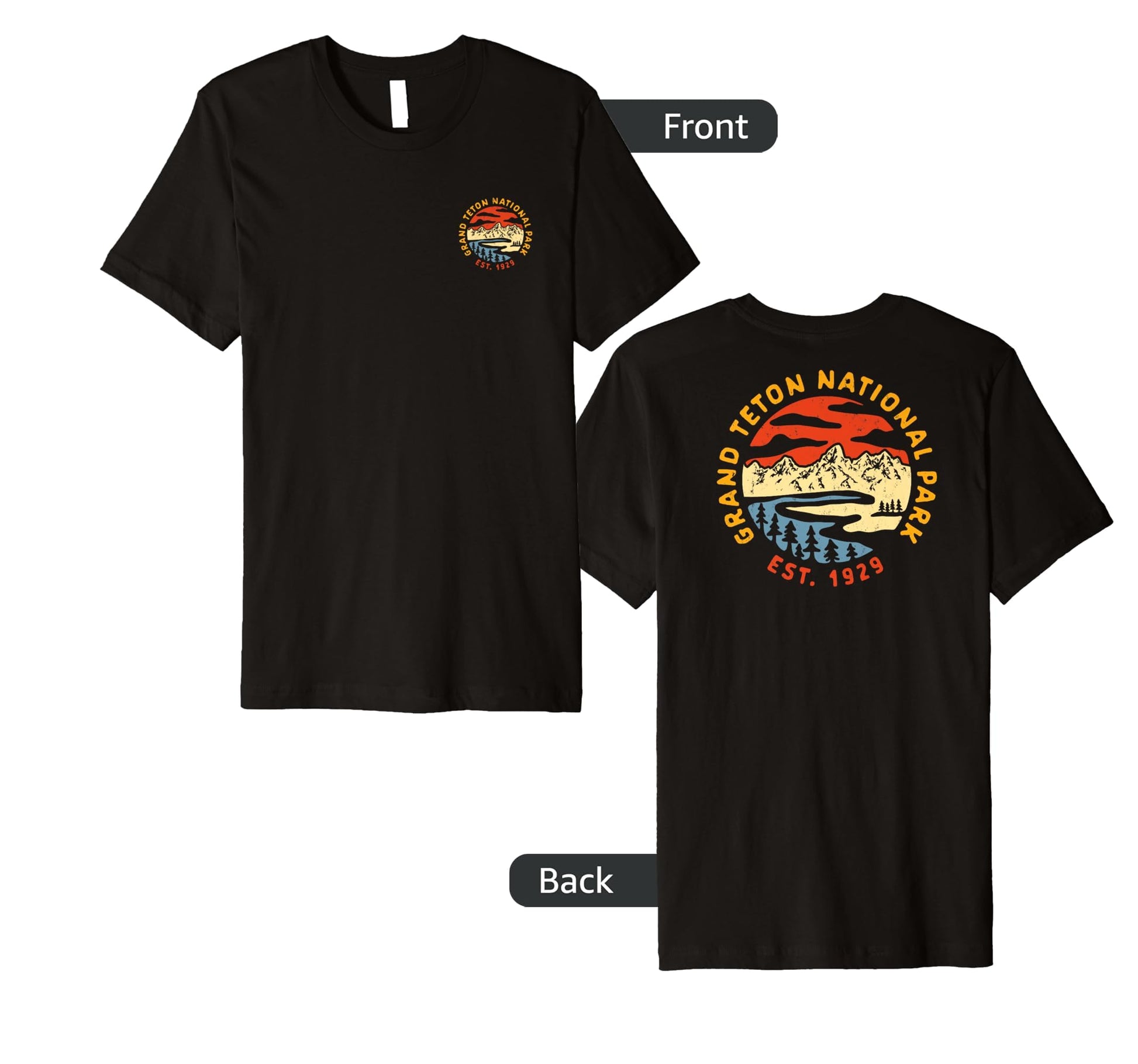 Grand Teton National Park Tri Blend T-Shirt - Custom Art Print Men Women - T-Shirt, Sweatshirt, Hoodie