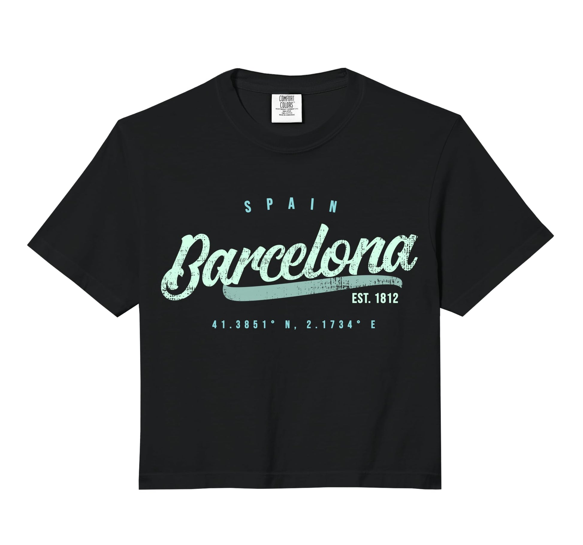 Barcelona Spain Travel Comfort Colors Hoodie - Graphic Print for Adults - T-Shirt, Sweatshirt, Hoodie