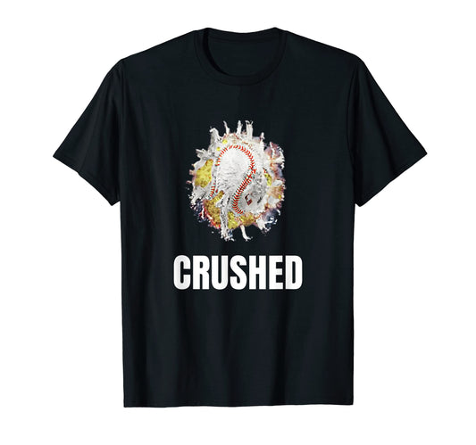 Baseball Crushed Home Run T-Shirt - Aesthetic Graphic Men Women - T-Shirt, Sweatshirt, Hoodie