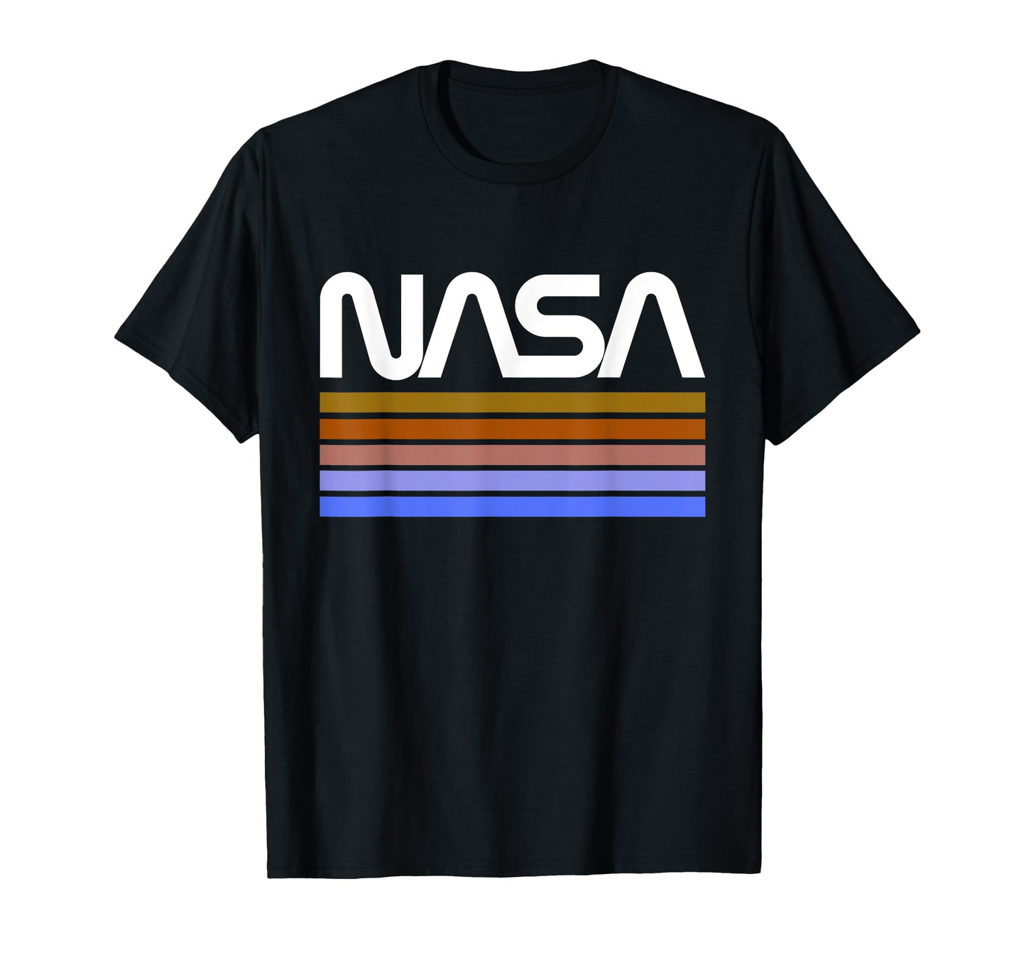 Nasa Stripe Worm Logo T-Shirt - Minimalist Print Men Women - T-Shirt, Sweatshirt, Hoodie