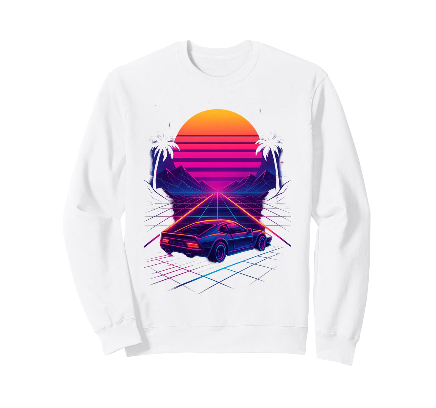 80S Synthwave Sweatshirt - Custom Art Print Unisex - T-Shirt, Sweatshirt, Hoodie