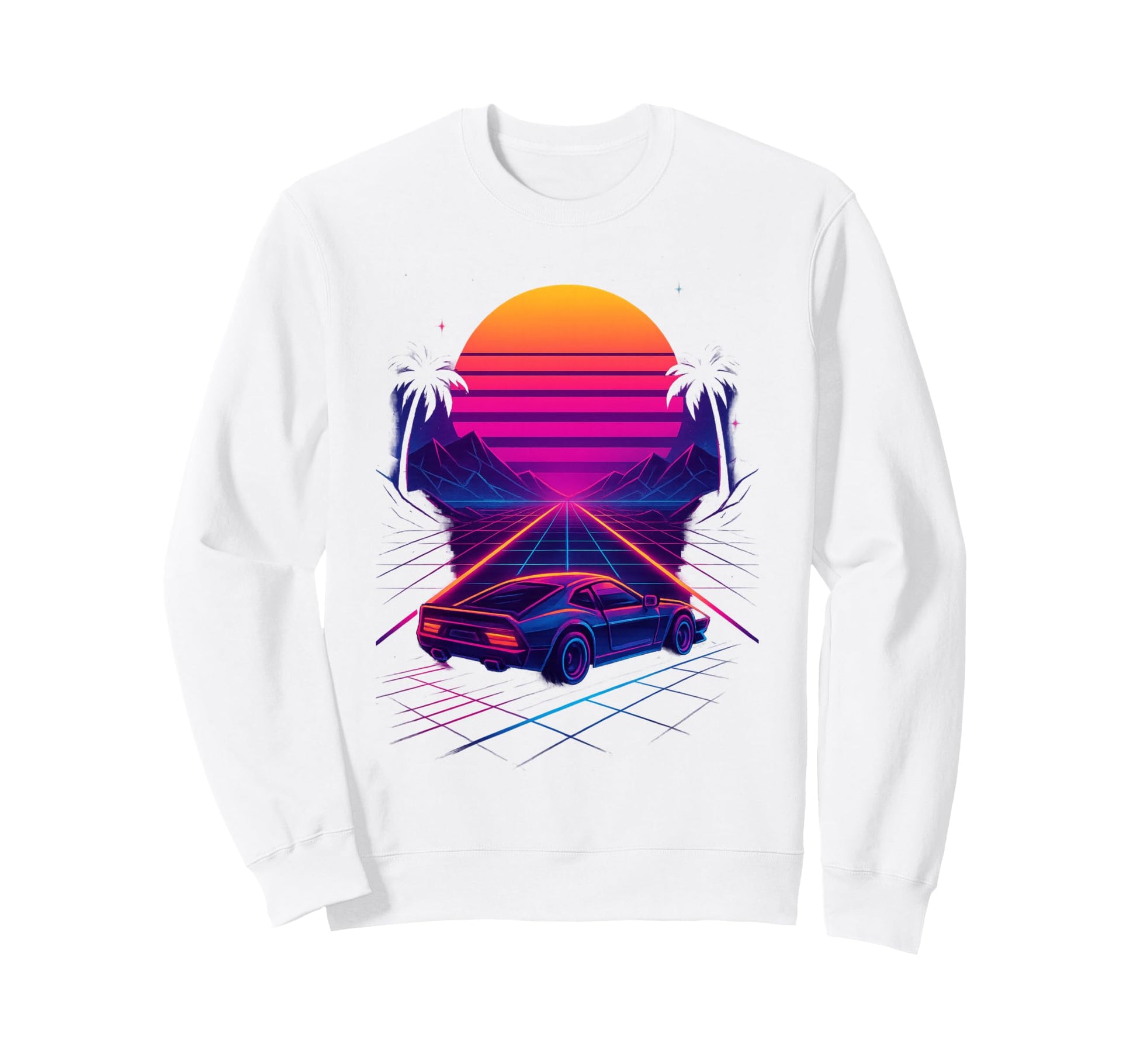80S Synthwave Sweatshirt - Custom Art Print Unisex - T-Shirt, Sweatshirt, Hoodie