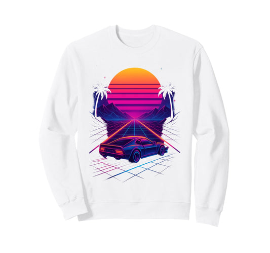 80S Synthwave Sweatshirt - Custom Art Print Unisex - T-Shirt, Sweatshirt, Hoodie